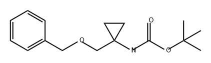 Carbamic acid, [1-[(phenylmethoxy)methyl]cyclopropyl]-, 1,1-dimethylethyl ester (9CI) 结构式