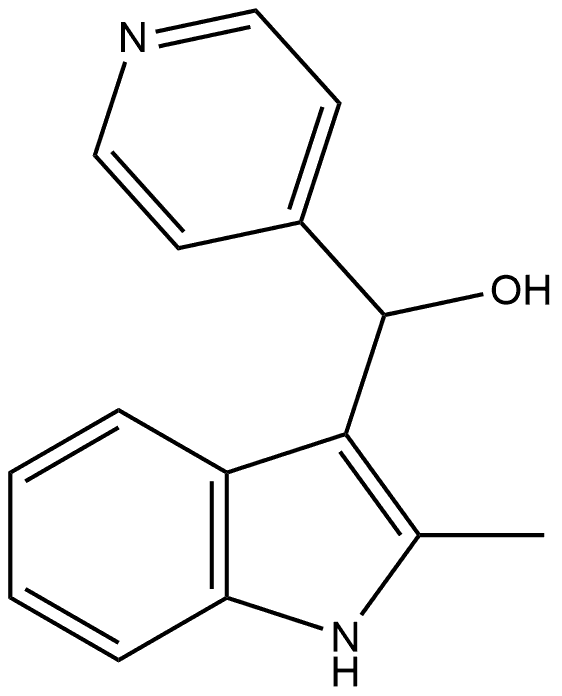 1H-Indole-3-methanol, 2-methyl-α-4-pyridinyl- 结构式