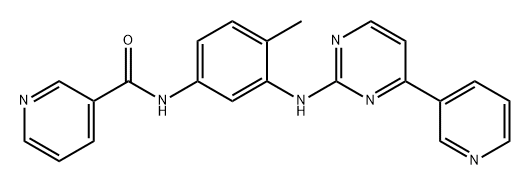 3-Pyridinecarboxamide, N-[4-methyl-3-[[4-(3-pyridinyl)-2-pyrimidinyl]amino]phenyl]- 结构式