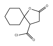 1-Oxaspiro[4.5]decane-4-carbonyl chloride, 2-oxo- 结构式