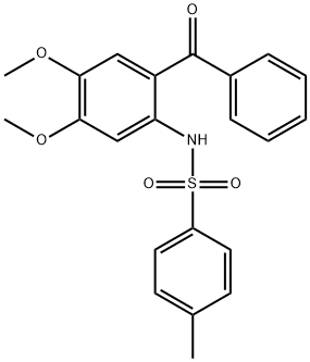 Benzenesulfonamide, N-(2-benzoyl-4,5-dimethoxyphenyl)-4-methyl- 结构式