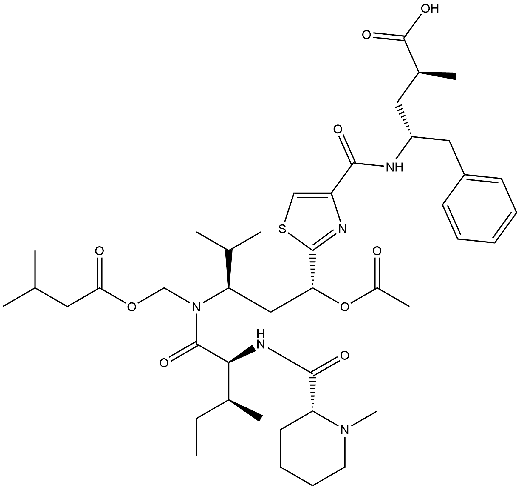 Tubulysin D 结构式