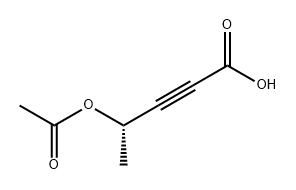 2-Pentynoic acid, 4-(acetyloxy)-, (4S)- 结构式