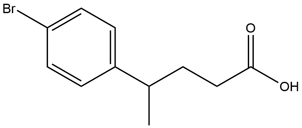 4-(4-bromophenyl)pentanoic acid 结构式