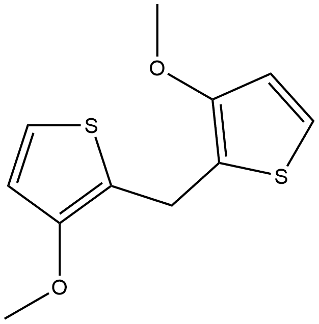 二(3-甲氧基-噻吩-2-基)甲烷 结构式