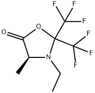 5-Oxazolidinone, 3-ethyl-4-methyl-2,2-bis(trifluoromethyl)-, (4S)- 结构式