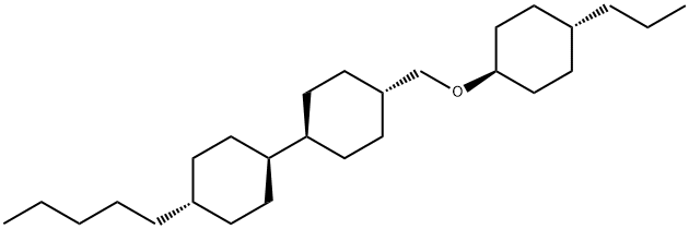 1,1'-Bicyclohexyl, 4-pentyl-4'-[[(trans-4-propylcyclohexyl)oxy]methyl]-, (trans,trans)- 结构式