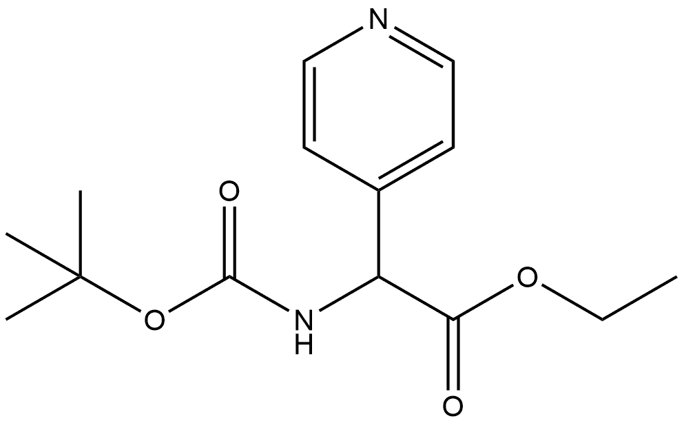 2-((叔丁氧羰基)乙基氨基)-2-(吡啶-4-基)乙酸酯 结构式