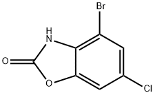 2(3H)-Benzoxazolone, 4-bromo-6-chloro- 结构式