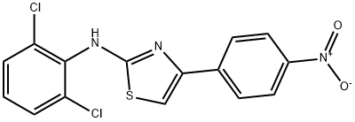 2-Thiazolamine, N-(2,6-dichlorophenyl)-4-(4-nitrophenyl)- 结构式