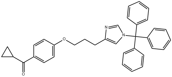 Methanone, cyclopropyl[4-[3-[1-(triphenylmethyl)-1H-imidazol-4-yl]propoxy]phenyl]- 结构式