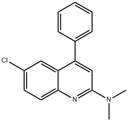 2-Quinolinamine, 6-chloro-N,N-dimethyl-4-phenyl- 结构式