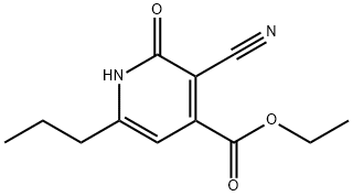 4-Pyridinecarboxylic acid, 3-cyano-1,2-dihydro-2-oxo-6-propyl-, ethyl ester 结构式