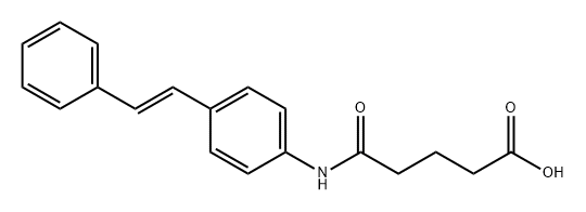 Pentanoic acid, 5-oxo-5-[[4-[(1E)-2-phenylethenyl]phenyl]amino]- 结构式