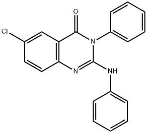 6-Chloro-3-phenyl-2-(phenylamino)quinazolin-4(3H)-one 结构式