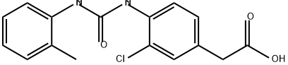 Benzeneacetic acid, 3-chloro-4-[[[(2-methylphenyl)amino]carbonyl]amino]- 结构式