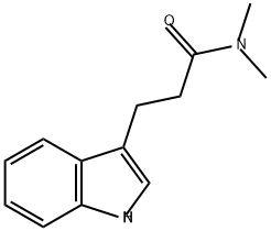 N、 N-二甲基-3-(吲哚-3-基)丙酰胺 结构式