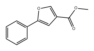 3-Furancarboxylic acid, 5-phenyl-, methyl ester 结构式