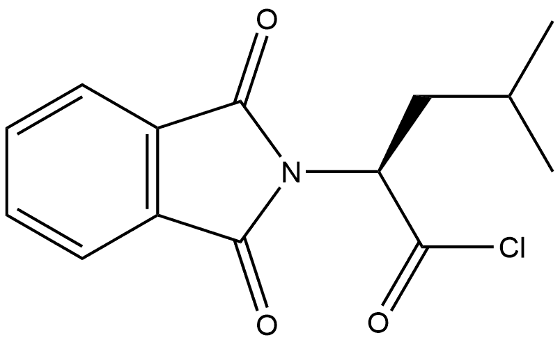 2H-Isoindole-2-acetyl chloride, 1,3-dihydro-α-(2-methylpropyl)-1,3-dioxo-, (αS)- 结构式