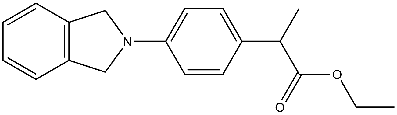 Benzeneacetic acid, 4-(1,3-dihydro-2H-isoindol-2-yl)-α-methyl-, ethyl ester 结构式