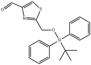 2-(((tert-Butyldiphenylsilyl)oxy)methyl)thiazole-4-carbaldehyde 结构式