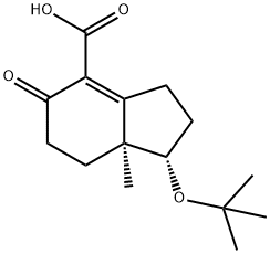 1H-Indene-4-carboxylic acid, 1-(1,1-dimethylethoxy)-2,3,5,6,7,7a-hexahydro-7a-methyl-5-oxo-, (1S,7aS)- (9CI) 结构式