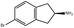 (R)-5-溴-2,3-二氢-1H-茚-2-胺 结构式