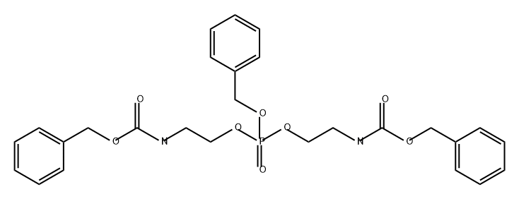 5,7-Dioxa-2,10-diaza-6-phosphaundecanedioic acid, 6-(phenylmethoxy)-, bis(phenylmethyl) ester, 6-oxide (9CI) 结构式