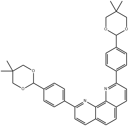 1,10-Phenanthroline, 2,9-bis[4-(5,5-dimethyl-1,3-dioxan-2-yl)phenyl]- 结构式
