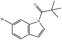 1-(6-溴-1H-吲哚-1-基)-2,2-二甲基-1-丙酮 结构式