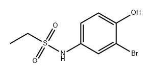 N-(3-溴-4-羟基苯基)乙磺酰胺 结构式
