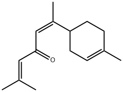 2,5-Heptadien-4-one, 2-methyl-6-(4-methyl-3-cyclohexen-1-yl)-, (5Z)- 结构式