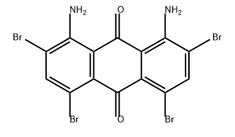 1,8-二氨基-2,4,5,7-四溴蒽醌 结构式