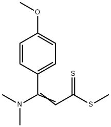 2-Propene(dithioic) acid, 3-(dimethylamino)-3-(4-methoxyphenyl)-, methyl ester 结构式