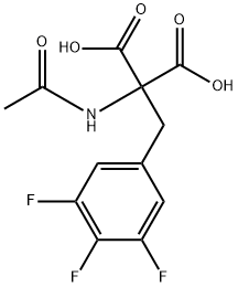 Propanedioic acid, 2-(acetylamino)-2-[(3,4,5-trifluorophenyl)methyl]- 结构式