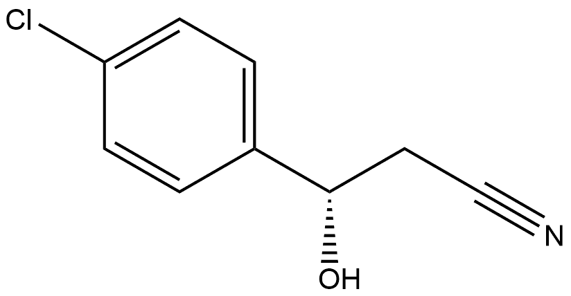 (S)-3-(4-氯苯基)-3-羟基丙腈 结构式