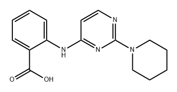2-((2-(哌啶-1-基)嘧啶-4-基)氨基)苯甲酸 结构式