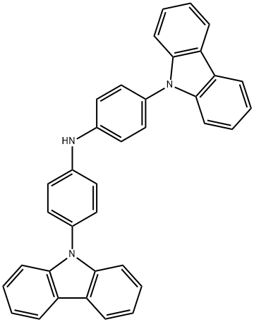 Benzenamine, 4-(9H-carbazol-9-yl)-N-[4-(9H-carbazol-9-yl)phenyl]- 结构式