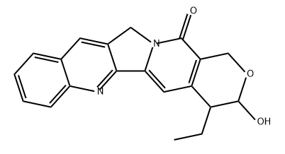 14H-Pyrano[3',4':6,7]indolizino[1,2-b]quinolin-14-one, 4-ethyl-1,3,4,12-tetrahydro-3-hydroxy- 结构式