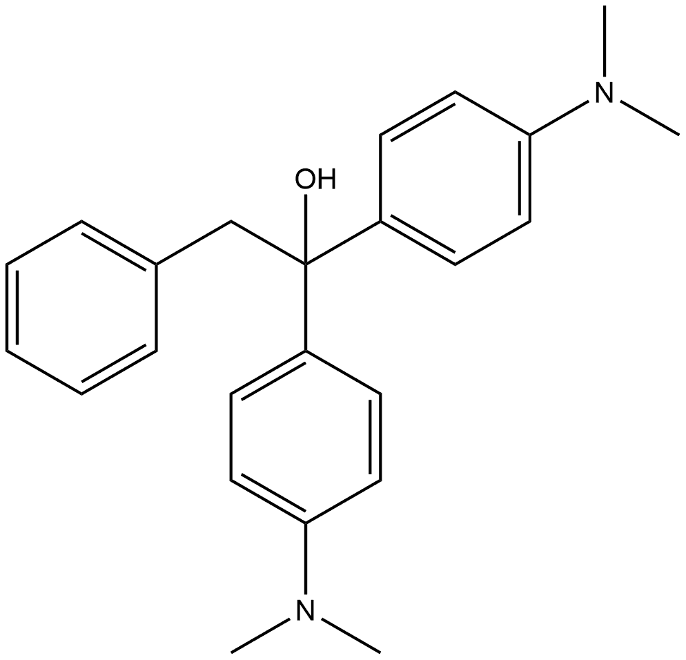 1,1-双(4-(二甲基氨基)苯基)-2-苯乙醇 结构式
