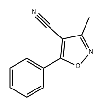 4-Isoxazolecarbonitrile, 3-methyl-5-phenyl- 结构式