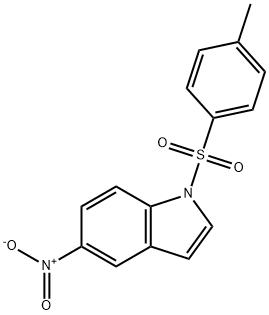 1H-Indole, 1-[(4-methylphenyl)sulfonyl]-5-nitro- 结构式