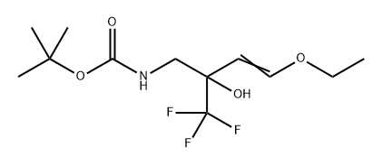 (4-乙氧基-2-羟基-2-(三氟甲基)丁-3-烯-1-基)氨基甲酸叔丁酯 结构式
