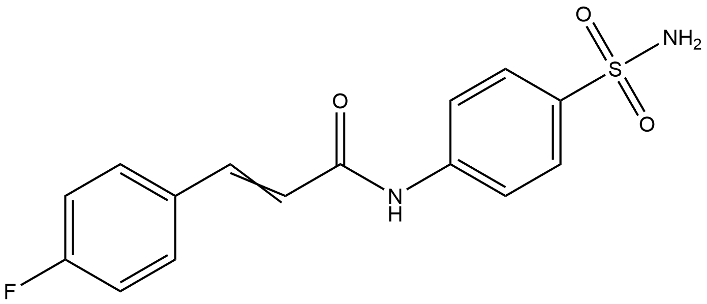 3-(4-Fluoro-phenyl)-N-(4-sulfamoyl-phenyl)-acrylamide 结构式