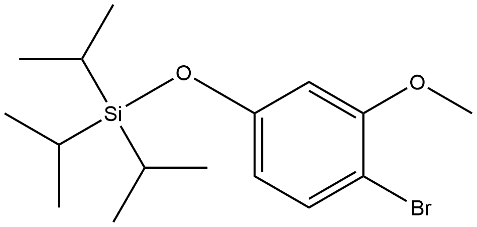 1-Bromo-2-methoxy-4-[[tris(1-methylethyl)silyl]oxy]benzene 结构式