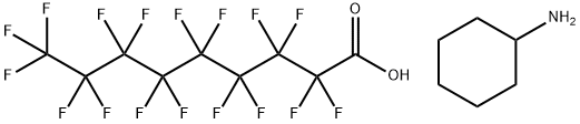 甲醇中2,2,3,4,4,5,6,6,7,8,8,9,9-十七氟壬酸环己胺盐 结构式