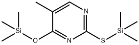 Pyrimidine, 5-methyl-4-[(trimethylsilyl)oxy]-2-[(trimethylsilyl)thio]- 结构式