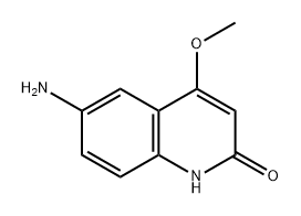 2(1H)-Quinolinone, 6-amino-4-methoxy- 结构式