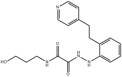 2-[(3-羟丙基)氨基]-2-氧代-乙酸,2-[2-[2-(4-吡啶基)乙基]苯基]肼 结构式