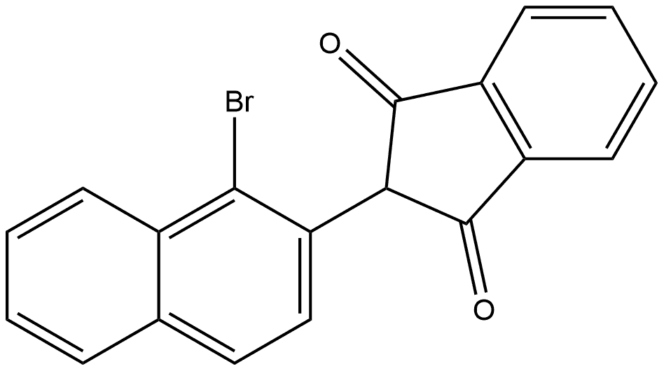 2-(1-溴萘-2-基)-1H-茚-1,3(2H)-二酮 结构式